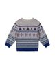 Deux Par Deux Deux par Deux Boys' Jacquard Knit Fair Isle Ribbed Cuff Sweater - 2