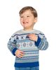 Deux Par Deux Deux par Deux Boys' Jacquard Knit Fair Isle Ribbed Cuff Sweater - 4