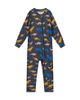 Deux Par Deux Deux par Deux Boys' One Piece Dinosaur Fleece Zipper Asymmetric Thermal Underwear - 1