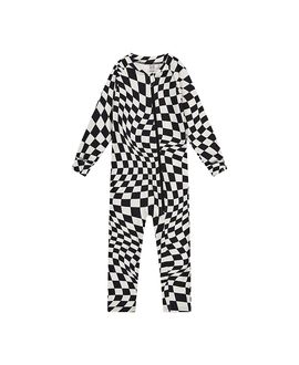 Deux Par Deux Deux par Deux Boys' One Piece Fleece Asymmetric Zipper Thermal Underwear