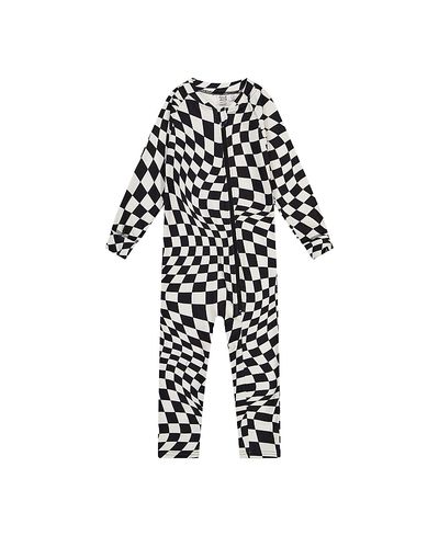 Deux Par Deux Deux par Deux Boys' One Piece Fleece Asymmetric Zipper Thermal Underwear