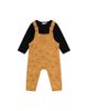 Deux Par Deux Deux par Deux Boys' Organic Cotton Envelope Neck Romper and Hedgehog Pocket Overalls Set - 1