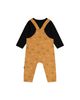 Deux Par Deux Deux par Deux Boys' Organic Cotton Envelope Neck Romper and Hedgehog Pocket Overalls Set - 2