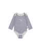 Deux Par Deux Deux par Deux Boys' Organic Cotton Stripe Snap Envelope Neck Romper - 2