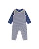 Deux Par Deux Deux par Deux Boys' Organic Cotton Transportation Romper and Striped Overall Set - 1