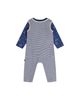 Deux Par Deux Deux par Deux Boys' Organic Cotton Transportation Romper and Striped Overall Set - 2