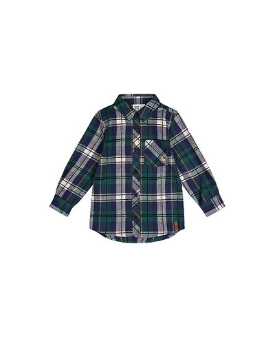 Deux Par Deux Deux par Deux Boys' Plaid Button Front Shirt Collar Shirt