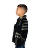 Deux Par Deux Deux par Deux Boys' Plaid Full-Zip Dual Chest Pocket Fleece Overshirt - 4