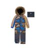 Deux Par Deux Deux par Deux Boys' Play Dinosaur Faux Fur Hood Fleece Neckwarmer One Piece Snowsuit - 1