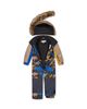 Deux Par Deux Deux par Deux Boys' Play Dinosaur Faux Fur Hood Fleece Neckwarmer One Piece Snowsuit - 3