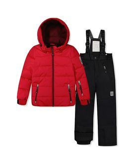 Deux Par Deux Deux par Deux Boys' Play Reinforced Jacket & Pants Neckwarmer Two Piece Snowsuit