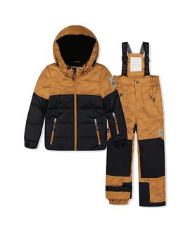 Deux Par Deux Deux par Deux Boys' Reinforced Jacket & Pants Neckwarmer Two Piece Snowsuit