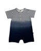 Deux Par Deux Deux par Deux Boys' Short Sleeve Gradient Stripes Organic Cotton Romper - 1