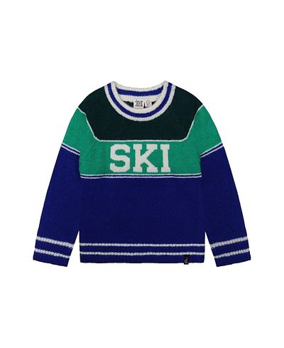 Deux Par Deux Deux par Deux Boys' Ski Jacquard Colorblock Ribbed Cuff Sweater