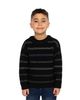 Deux Par Deux Deux par Deux Boys' Striped Texture Ribbed Cuffs Sweater - 4