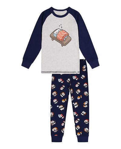 Deux Par Deux Deux par Deux Boys' Sushi Organic Cotton Top Pants Two Piece Pajama Set