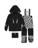 Deux Par Deux Deux par Deux Boys' Teknik Checkered Hood Jacket & Reinforced Pants Two Piece Snowsuit - 1