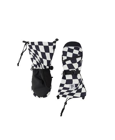 Deux Par Deux Deux par Deux Boys' Teknik Checkered Waterproof Cordura Reinforced Winter Mittens