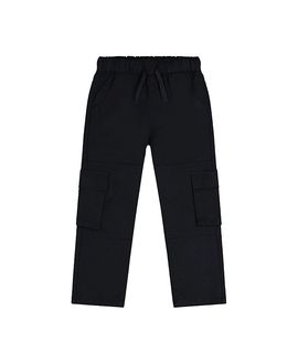Deux Par Deux Deux par Deux Boys' Twill Cargo Pocket Elastic Drawstring Waist Pants