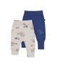 Deux Par Deux Deux par Deux Boys' Two Pack Organic Cotton Evolutive Pants Printed Airplanes - 1