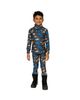 Deux Par Deux Deux par Deux Boys' Two Piece Dinosaur Brushed Half-Zip Top & Pants Thermal Underwear - 3