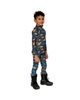 Deux Par Deux Deux par Deux Boys' Two Piece Dinosaur Brushed Half-Zip Top & Pants Thermal Underwear - 4