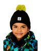 Deux Par Deux Deux par Deux Boys' Winter Ribbed Cuff Logo Patch Knit Hat With Pompom - 5