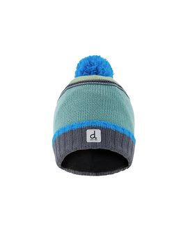 Deux Par Deux Deux par Deux Boys' Winter Textured Stripe Fleece Lined Knit Hat with Pompom