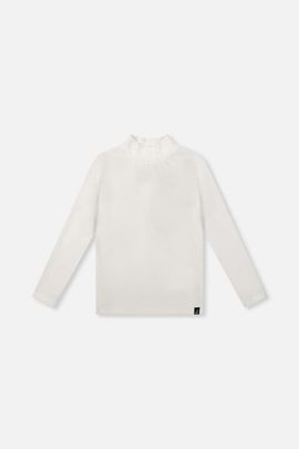 Deux par Deux Deux par Deux Brushed Rib Long Sleeve Mock Neck Top