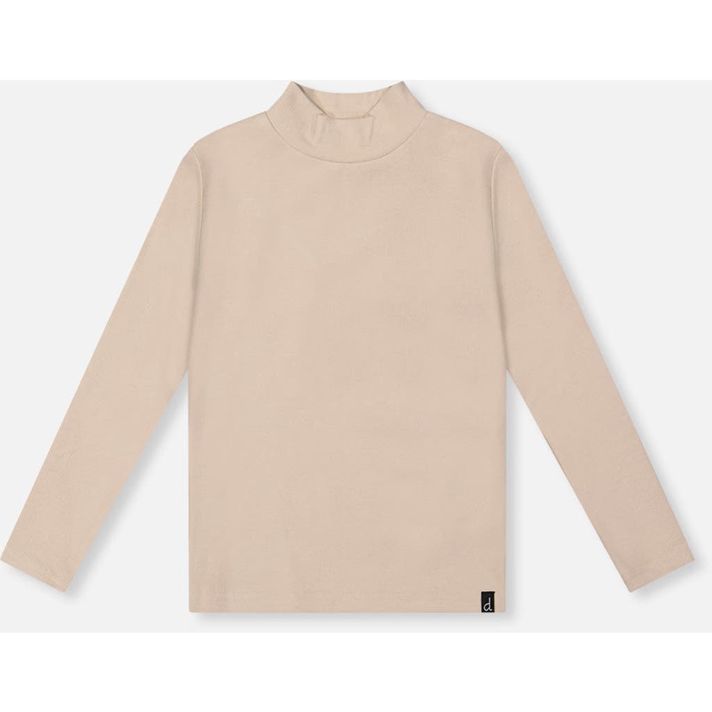 Deux par Deux Deux par Deux Brushed Rib Mock Neck Long Sleeve Top