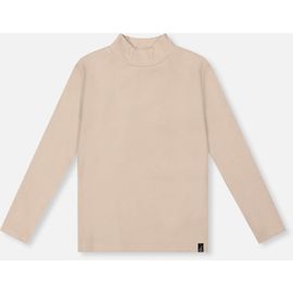 Deux par Deux Deux par Deux Brushed Rib Mock Neck Long Sleeve Top