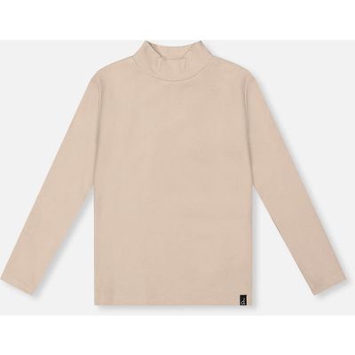 Deux par Deux Deux par Deux Brushed Rib Mock Neck Long Sleeve Top