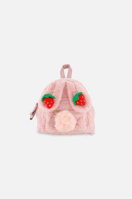 Deux par Deux Deux par Deux Bunny Strawberry Detail Zipper Bag