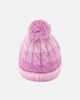 Deux par Deux Deux par Deux Cable-Knit Fleece-Lined Folded Cuff Hat with Pompom - 2