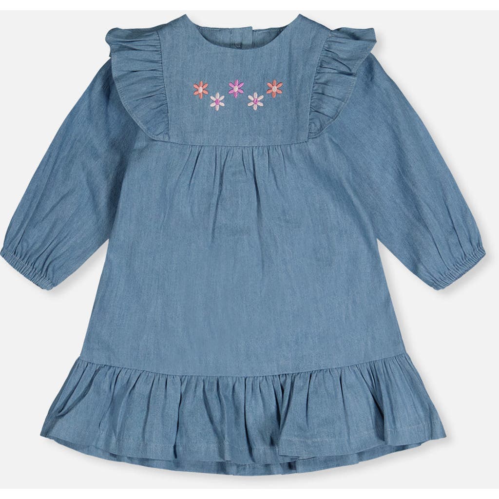 Deux par Deux Deux par Deux Chambray Breathable Long Sleeve Dress