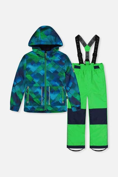 Deux par Deux Deux par Deux Checkered Lightweight Jacket & Foot Strap Pants Two Piece Snowsuit