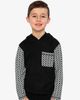 Deux par Deux Deux par Deux Colorblock Checkered Chest Pocket Hooded Top - 2