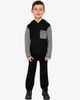Deux par Deux Deux par Deux Colorblock Checkered Chest Pocket Hooded Top - 5