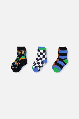 Deux par Deux Deux par Deux Cotton Blend Soft Stretch Ribbed Cuff Socks