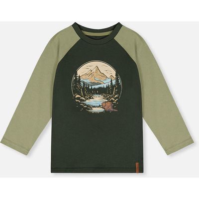 Deux par Deux Deux par Deux Cotton Raglan Sleeves Nature T-Shirt