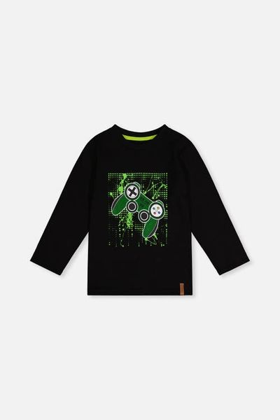 Deux par Deux Deux par Deux Crew Neck Long Sleeve Controller Cotton T-Shirt