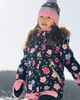 Deux par Deux Deux par Deux Discover Floral Faux Fur Hood Jacket & Suspender Pants Two Piece Snowsuit - 3