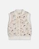Deux par Deux Deux par Deux Faux Fur Sleeveless Star Pattern Front Zipper Vest - 1
