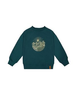 Deux Par Deux Deux par Deux Fleece Crew Neck Line Graphic Sweatshirt