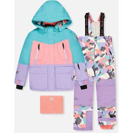 Deux par Deux Deux par Deux Fleece Lined Teknik Jacket & Reinforced Pants Two Piece Snowsuit