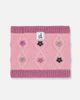 Deux par Deux Deux par Deux Floral Embroidered Fleece-Lined Knit Neckwarmer - 1