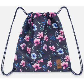 Deux par Deux Deux par Deux Floral Practical Lightweight Everyday Drawstring Bag
