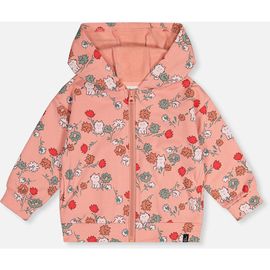Deux par Deux Deux par Deux French Terry Cat Hooded Zip Cardigan