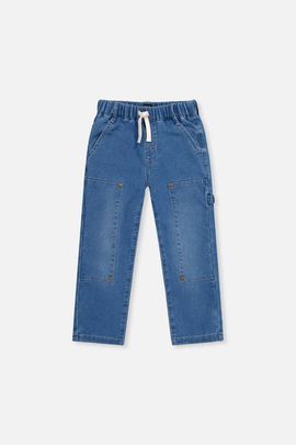 Deux par Deux Deux par Deux French Terry Denim Cargo Drawstring Pants