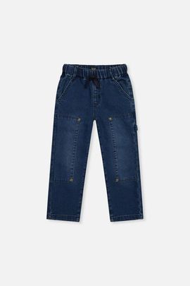 Deux par Deux Deux par Deux French Terry Denim Cargo Pocket Drawstring Waist Pants
